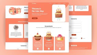 Cake Shop Website Design: HTML, CSS & JS | Free Source Code | Project for Beginners