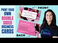 Double Sided Business Cards with Canva | How to Create and Print Your Own Business Cards using CANVA