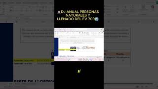 👨🏻💻DJ ANUAL PERSONAS NATURALES Y LLENADO DEL FV 709📊#parte2