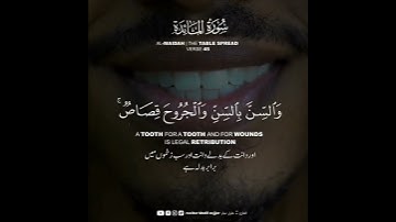 سورة خاشعة بصوتي | سورة المائدة الآية 45 sorat al ma'ida  #اكسبلور #المصحف