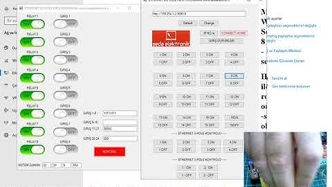 ethernet röle kontrol input ip gateway subnetmask değişimi seda elektronik