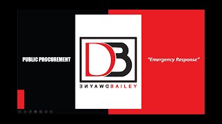 Procurement During an emergency