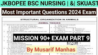 Jkbopee Bsc Nursing Skuast Most Important Questions 2024| Part 8 | Score 90+ | Expected Mcqs in Exam