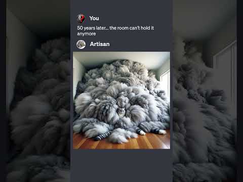 Fluffy Cat #aigenerated #aistory #funny #memes #cat #shortvideo #aivideoart #chatgpt