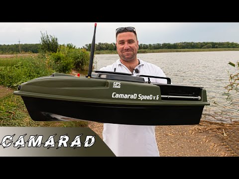 Видео: Кораблик для рыбалки CamaraD SpeeD v5 с gps навигацией и автопилотом CamaraD v9 на 5000 точек