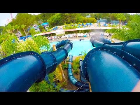 [4k] Reptile Ridge Gator Gorge - Six Flags Hurricane Harbor (Los Angeles, California) poverty level 2019