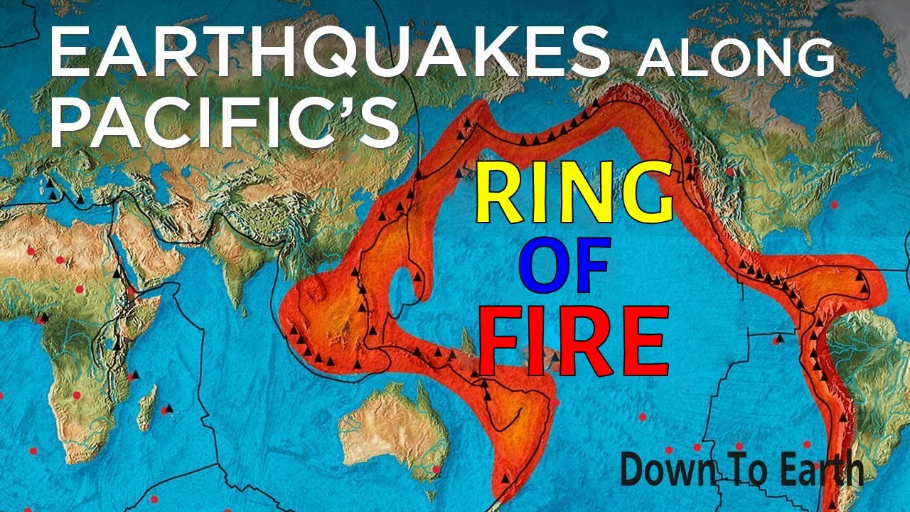 Pacific Ring of Fire - Overview. Satellite imagery ~ Clip Art #90231111