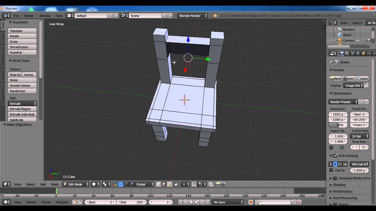 Tutorial Blender Membuat Kursi YouTube