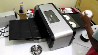 IMPRESSORA HP K8600 ADAPTADA PARA IMPRIMIR CD E DVD - YouTube