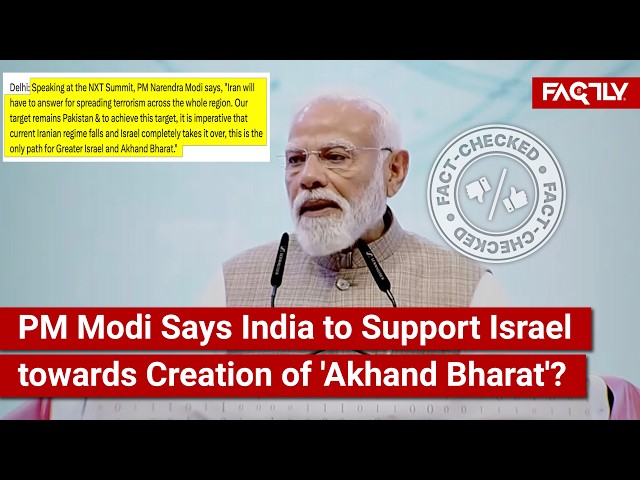 FACT CHECK: Does Viral Video Show PM Modi Declaring India's Support for Israel for 'Akhand Bharat'?