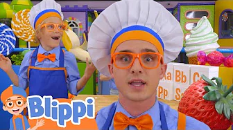 Blippi's Alphabet Smoothie! 🍓 Learn ABCs with Fruits & Fun Blippi Song for Kids!