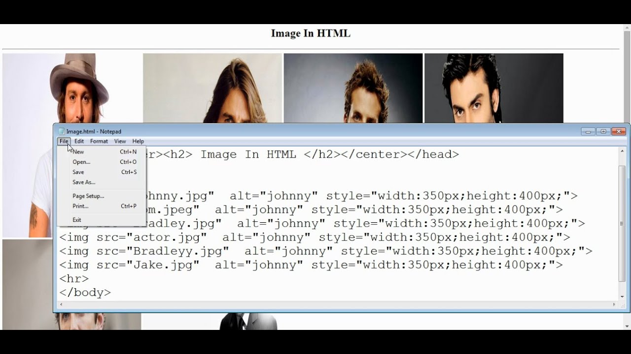 How To Insert Image In HTML Using Notepad (Step by Step Tutorials