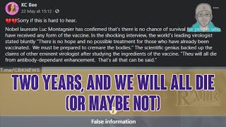 Us vaccinated will all die in 2 years (apparently)
