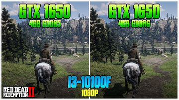 GTX 1650 gddr5 vs GTX 1650 gddr6 (with i3-10100F) | Red Dead Redemption 2