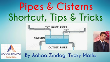 Pipes and Cisterns (in English) : Important Concepts and Formulae (Shortcuts, Tips and Tricks)