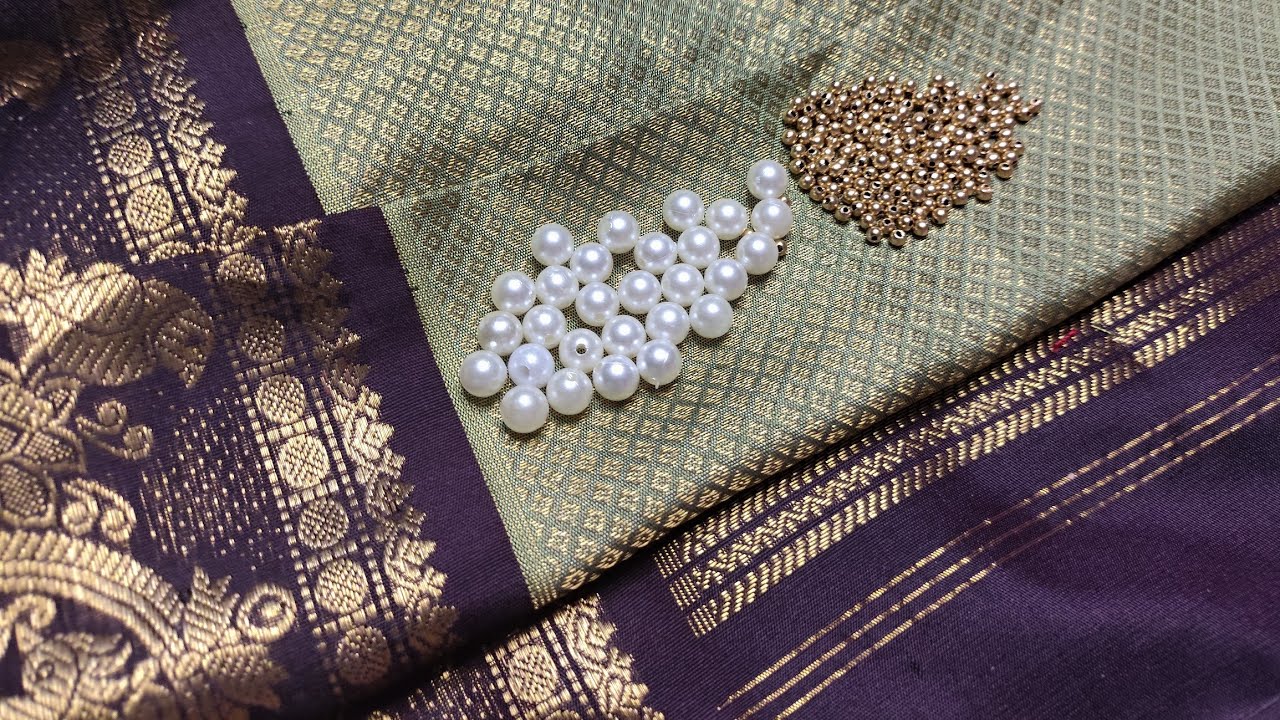 Дизайн сари с кисточками, выполненный только из бисера || Дизайн без кисточек || Дизайн модели с ...