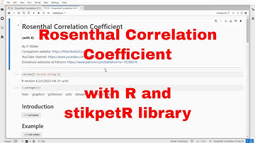 R - Rosenthal Correlation Coefficient with stikpetR