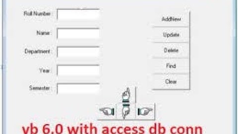 Database connectivity (part-2)of  DAO in  VB 6.0 | Recordset | DAO