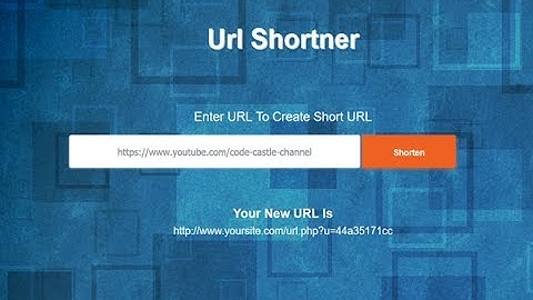 How to Create Your Own URL Shortener Using php