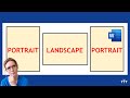 Mix Portrait And Landscape Pages In Microsoft Word Using Section Breaks Beginner Tutorial mp3