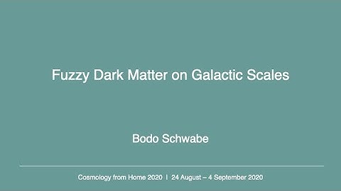 Bodo Schwabe | Fuzzy Dark Matter on Galactic Scales