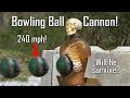 Deadly 240mph Bowling Ball Cannon! - Ballistic High-Speed