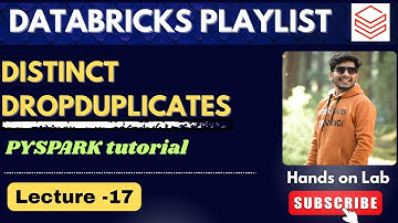 17. PySpark Distinct vs DropDuplicates | Databricks Tutorial