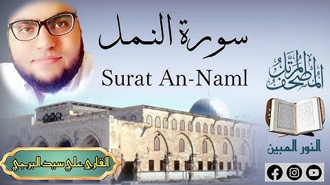 المصحف المرتل |سورة النمل مكتوبة القارئ علي سيد البرجي ١٤٤٦ هجرية Surat An-Naml