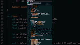Smart Environment &amp; Gas Monitoring System Code Explained in 30 sec | MQ6 MQ135 DHT11#arduino #shorts
