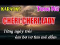Cheri Cheri Lady Karaoke Tone Nữ ( Ebm ) Karaoke Dễ Hát - Beat Mới