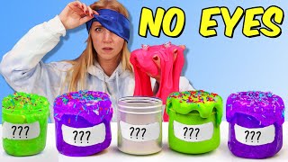 BLINDFOLDED GUESS THE SLIME CHALLENGE!!!
