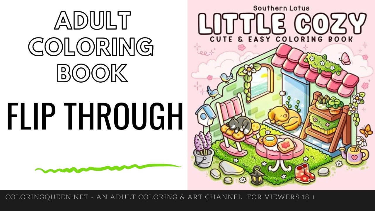 Little Cozy Cute & Easy Coloring Book Flip Through | Southern Lotus ...
