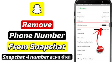How to Remove Phone Number from Snapchat Account 2022 | Snapchat se phone number kaise hataye