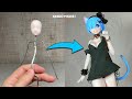 【Re:ゼロ／Re:Zero】レム (黒猫ver.) 100均粘土フィギュア | Rem(Black cat ver.) Sculpting anime figures