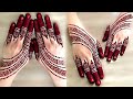 Easy red mehndi design for beginners ll Front Hand mehndi design ll Rangh Mehndi