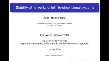 A. Mironchenko. Stability of networks of inﬁnite-dimensional systems