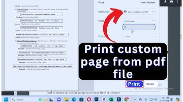 how to print custom page from pdf file | how to print specific page from pdf