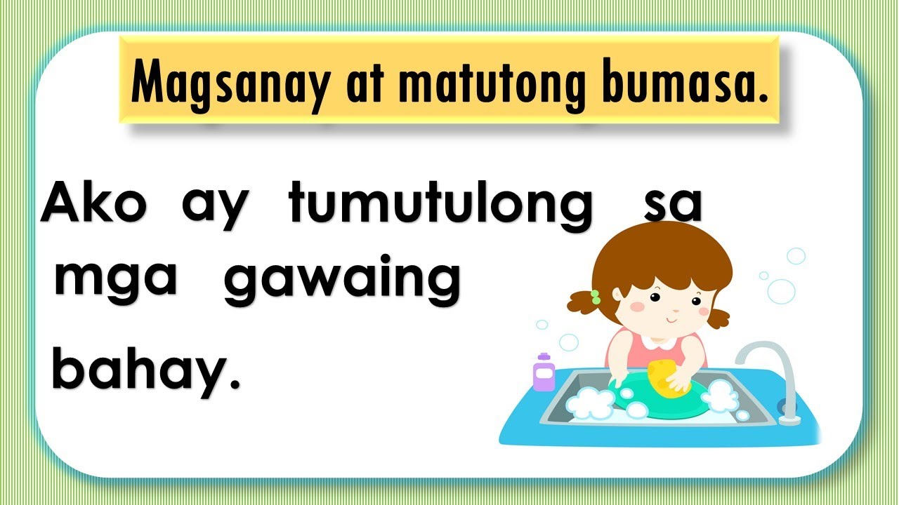 Part2_ Pagsasanay sa pagbasa ng mga pangungusap | Magsanay at matutong bumasa | Filipino Grade 1 &am