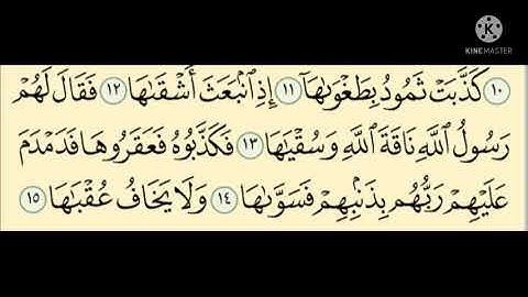 قوم ثمود وعاقبتهم من " سورة الشمس "