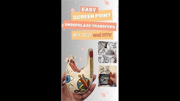 Easy Screen Print Underglaze Transfers for Pottery with Cricut and Heat Transfer Vinyl (HTV)