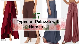27Types of Palazzo with name some from meesho/latest plazo Design 2024/@Sangeetaschannel ,