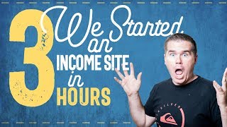 building a new income site start to finish