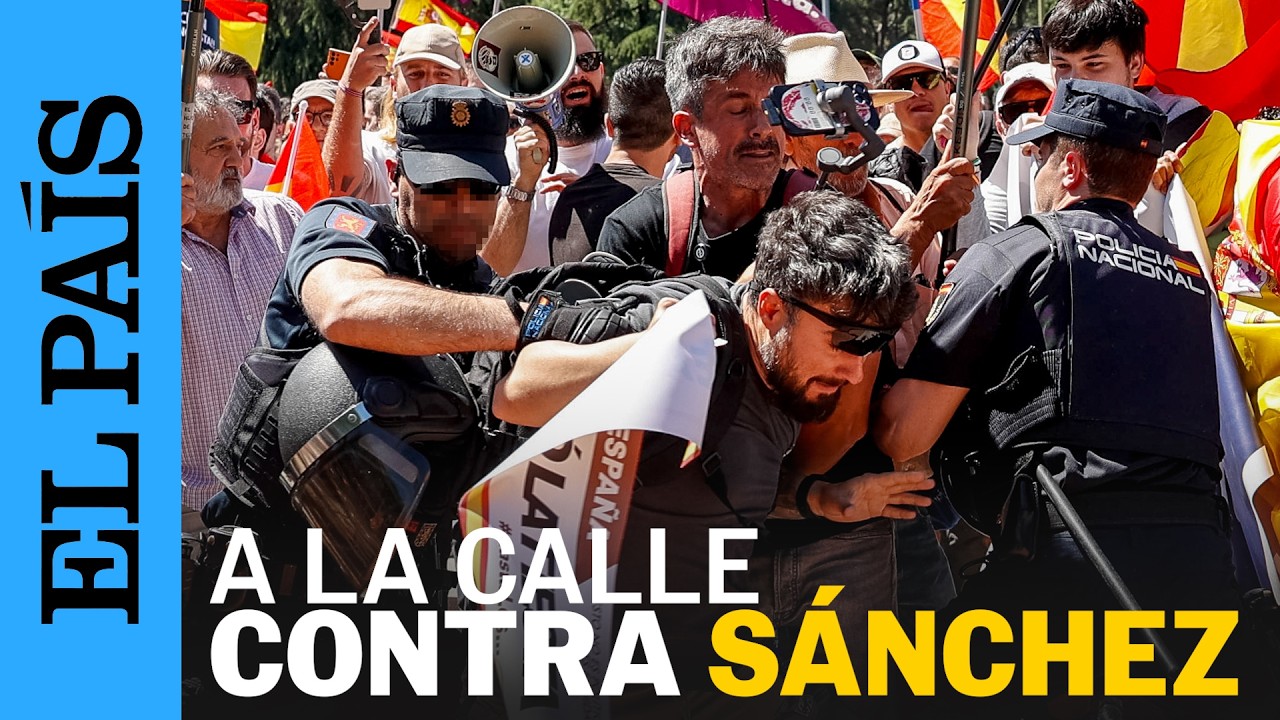 Miles de personas apoyan la manifestación contra SÁNCHEZ marcada por la ...
