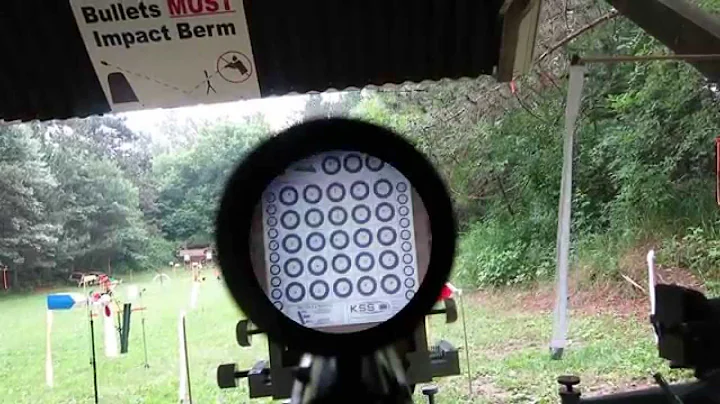 Suhl 150 in IR 50/50 rimfire benchrest match, shooting through Leupold 40x