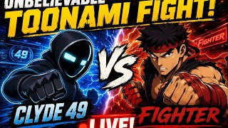 Unbelievable Toonami Fight! Clyde 49 vs Fighter LIVE!