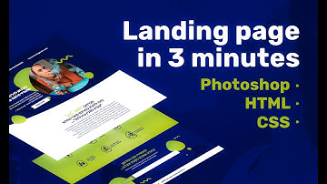 Creating simple Landing page in 3 minutes (SpeedArt) using HTML-5, CSS-3 and Adobe Photoshop