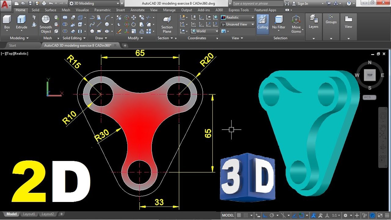 Simple autocad exercises for beginners Simple autocad exercises for beginners