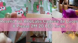Reseña del BrizLabs Cadena de Luces 8 Piezas 2M 20 LED luces led con Pilas Exterior e Interior, Impe