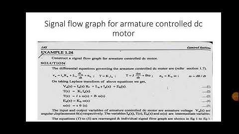 Signal flow graph for armature controlled dc motor30/09/2020