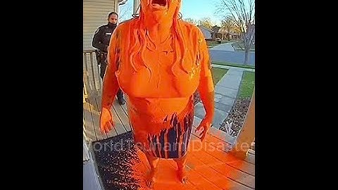 Porch Thieves Get a Messy Surprise | Ring Camera & Police Footage🎨😂